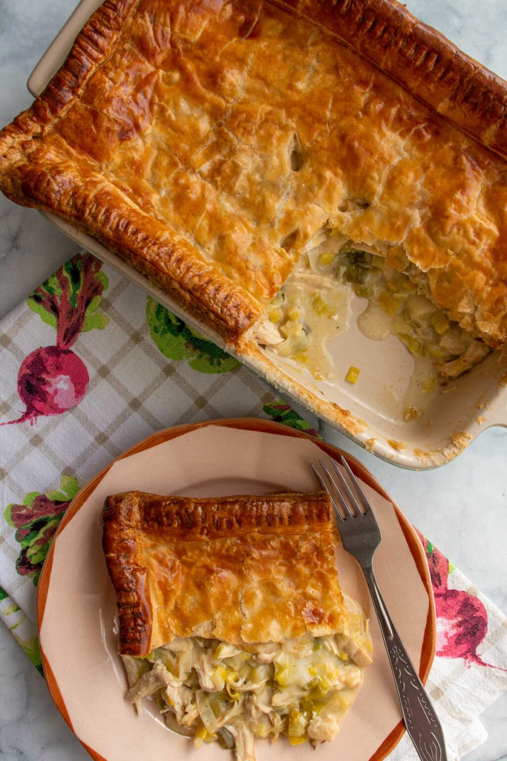 Easy Chicken and Leek Pie - Mission Food Adventure