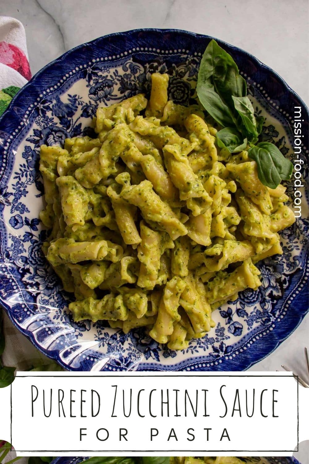 Pasta with Zucchini Sauce Mission Food Adventure