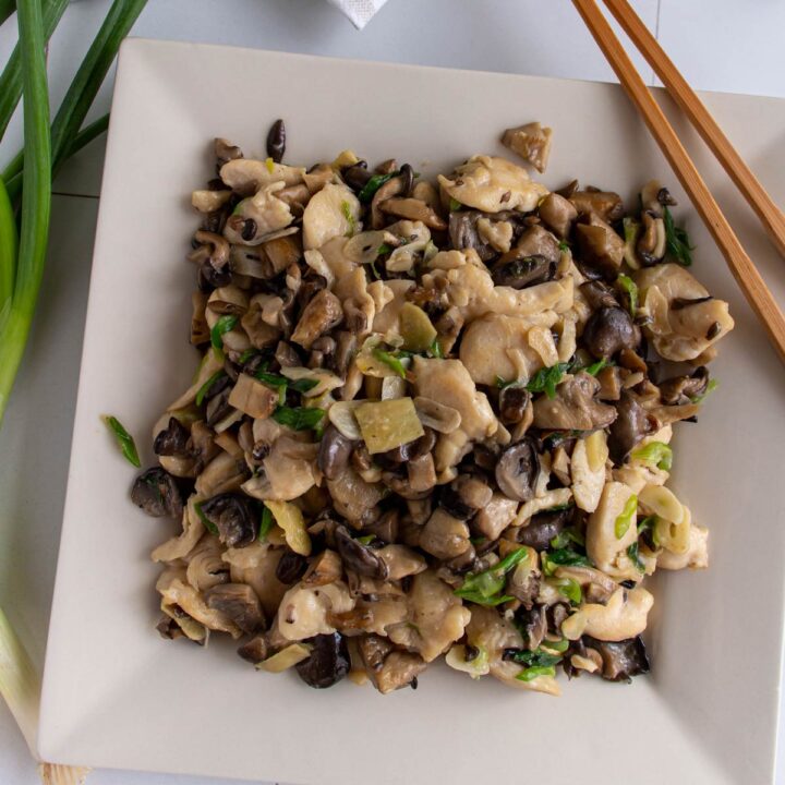 Chinese StirFried Oyster Mushrooms with Chicken Mission Food Adventure