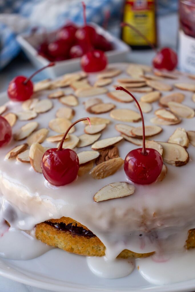 Cherry Bakewell Cake - Mission Food Adventure