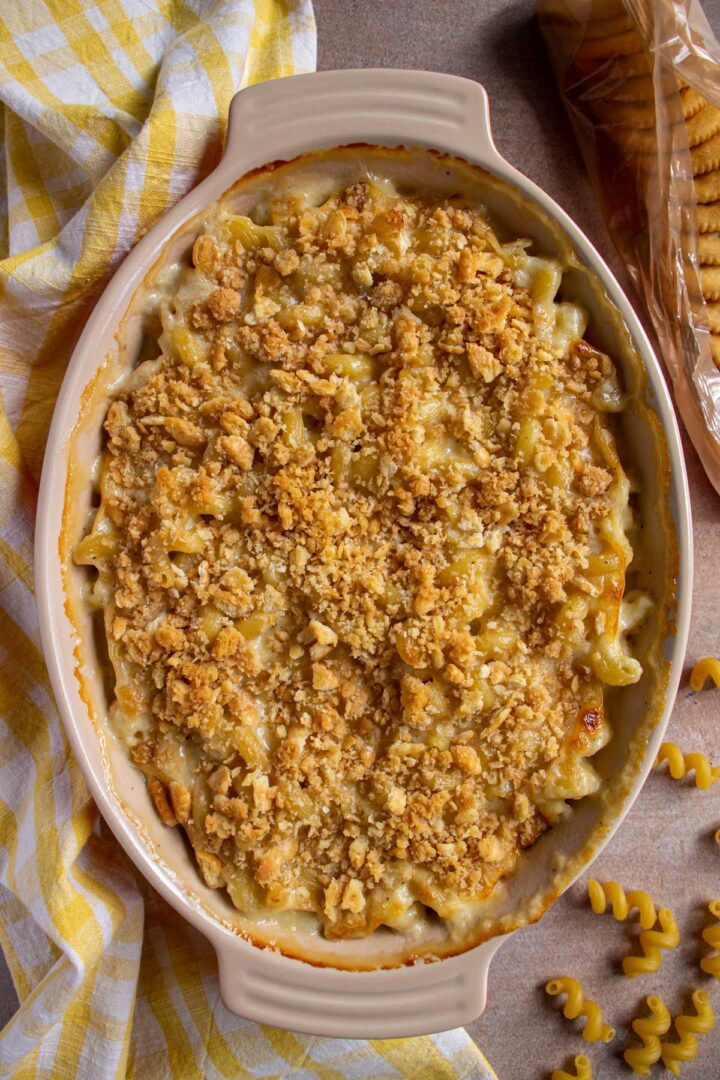 American Baked Mac and Cheese with Ritz Crackers Mission Food Adventure