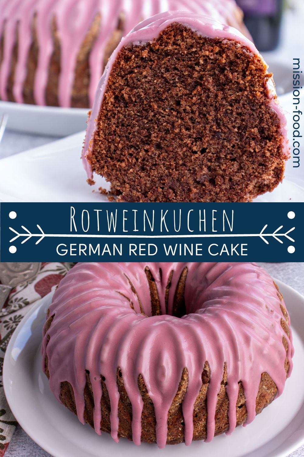 Rotweinkuchen (German Red Wine Cake) - Mission Food Adventure