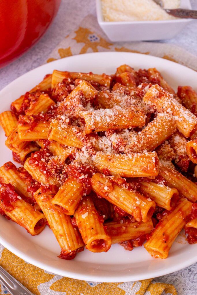 Rigatoni all' Amatriciana Mission Food Adventure