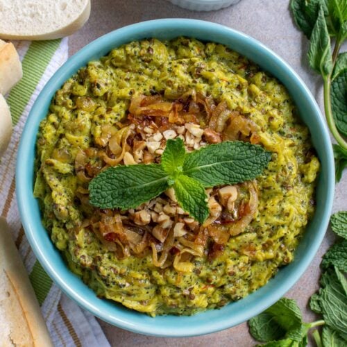 Kashke Bademjan (Persian Eggplant Dip) - Mission Food Adventure