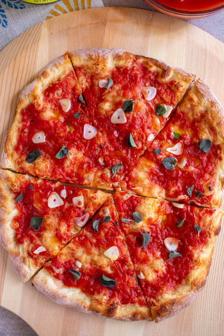 Pizza Marinara (Cheeseless Pizza) Mission Food Adventure