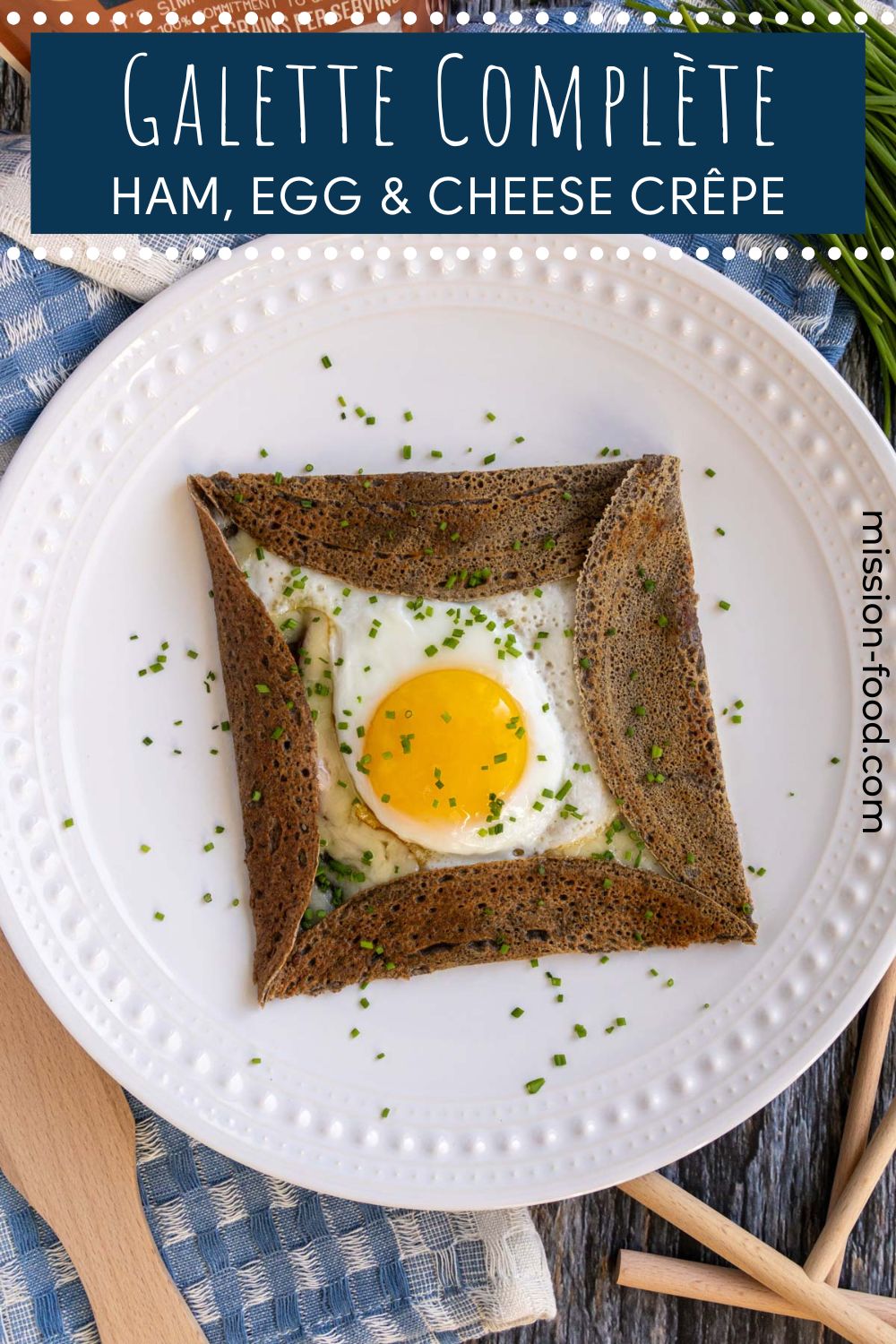 Galette Complète (Ham, Egg, and Cheese Buckwheat Crêpe) Mission Food