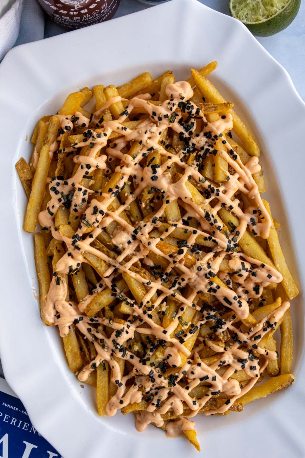 Volcano Fries (Garlic Fries with Sriracha Aioli and Furikake) - Mission ...