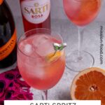 Two glasses of Sarti Spritz.